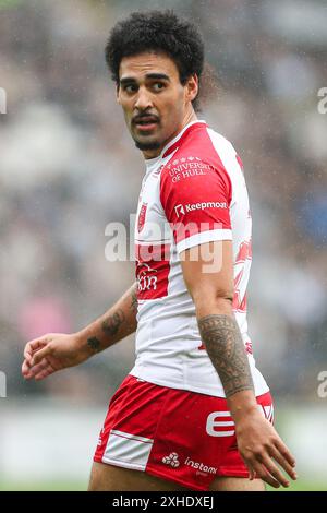 Tyrone May von Hull KR während des Spiels Hull FC gegen Hull KR in der Betfred Super League Runde 17 im MKM Stadium, Hull, Vereinigtes Königreich. Juli 2024. (Foto: Gareth Evans/News Images) in Hull, Großbritannien am 13.07.2024. (Foto: Gareth Evans/News Images/SIPA USA) Credit: SIPA USA/Alamy Live News Stockfoto