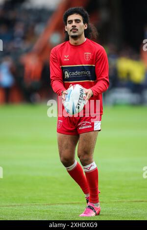 Rumpf, Großbritannien. Juli 2024. Tyrone May von Hull KR während des Vorspiels vor dem Spiel Hull FC gegen Hull KR im MKM Stadium, Hull, Vereinigtes Königreich, 13. Juli 2024 (Foto: Gareth Evans/News Images) in Hull, Vereinigtes Königreich am 13. Juli 2024. (Foto: Gareth Evans/News Images/SIPA USA) Credit: SIPA USA/Alamy Live News Stockfoto