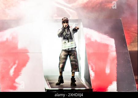 London, Vereinigtes Königreich. Juli 2024. 21 Savage beendet den zweiten Tag des Wireless Festivals auf der Main Stage. Cristina Massei/Alamy Live News Stockfoto