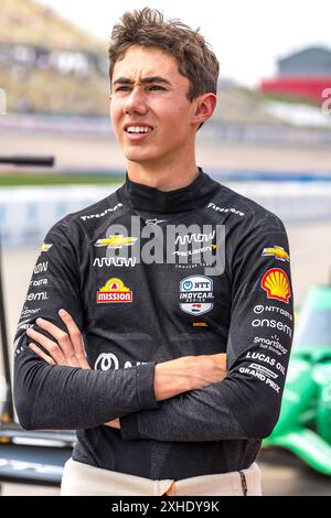 Newton, Ia, USA. Juli 2024. NOLAN SIEGEL (R) (78) aus Palo Alto, Kalifornien, bereitet sich auf die Qualifikation für den Hy-Vee Homefront 250 auf dem Iowa Speedway in Newton, IA vor. (Kreditbild: © Walter G. Arce Sr./ASP via ZUMA Press Wire) NUR REDAKTIONELLE VERWENDUNG! Nicht für kommerzielle ZWECKE! Stockfoto