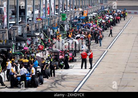 Newton, Ia, USA. Juli 2024. Auf dem Iowa Speedway wird die Hy-Vee Homefront 250 in Newton, IA, ausgetragen. (Kreditbild: © Walter G. Arce Sr./ASP via ZUMA Press Wire) NUR REDAKTIONELLE VERWENDUNG! Nicht für kommerzielle ZWECKE! Stockfoto