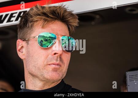 Newton, Ia, USA. Juli 2024. WILL POWER (12) aus Toowoomba, Australien, bereitet sich auf die Qualifikation für den Hy-Vee Homefront 250 auf dem Iowa Speedway in Newton, IA vor. (Kreditbild: © Walter G. Arce Sr./ASP via ZUMA Press Wire) NUR REDAKTIONELLE VERWENDUNG! Nicht für kommerzielle ZWECKE! Stockfoto