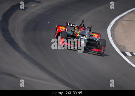 Newton, Ia, USA. Juli 2024. PIETRO FITTIPALDI (30) aus Miami, Florida, trainiert für den Hy-Vee Homefront 250 auf dem Iowa Speedway in Newton, IA. (Kreditbild: © Walter G. Arce Sr./ASP via ZUMA Press Wire) NUR REDAKTIONELLE VERWENDUNG! Nicht für kommerzielle ZWECKE! Stockfoto