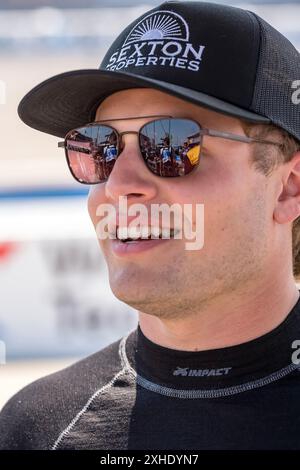 Newton, Ia, USA. Juli 2024. SANTINO FERRUCCI (14) aus Woodbury, Connecticut, bereitet sich auf die Qualifikation für die Hy-Vee Homefront 250 auf dem Iowa Speedway in Newton, IA vor. (Kreditbild: © Walter G. Arce Sr./ASP via ZUMA Press Wire) NUR REDAKTIONELLE VERWENDUNG! Nicht für kommerzielle ZWECKE! Stockfoto