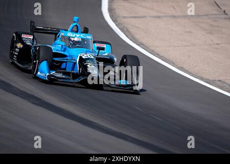 Newton, Ia, USA. Juli 2024. ED CARPENTER (20) aus Indianapolis, Indiana, übt für den Hy-Vee Homefront 250 auf dem Iowa Speedway in Newton, IA. (Kreditbild: © Walter G. Arce Sr./ASP via ZUMA Press Wire) NUR REDAKTIONELLE VERWENDUNG! Nicht für kommerzielle ZWECKE! Stockfoto