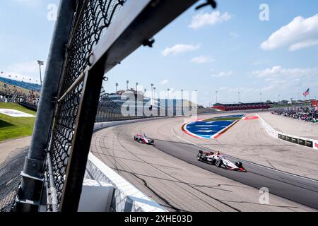 Newton, Ia, USA. Juli 2024. WILL POWER (12) aus Toowoomba, Australien, trainiert für den Hy-Vee Homefront 250 auf dem Iowa Speedway in Newton, IA. (Kreditbild: © Walter G. Arce Sr./ASP via ZUMA Press Wire) NUR REDAKTIONELLE VERWENDUNG! Nicht für kommerzielle ZWECKE! Stockfoto