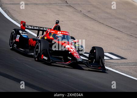 Newton, Ia, USA. Juli 2024. CHRISTIAN LUNGAARD (45) aus Hedensted, Dänemark, trainiert für die Hy-Vee Homefront 250 auf dem Iowa Speedway in Newton, IA. (Kreditbild: © Walter G. Arce Sr./ASP via ZUMA Press Wire) NUR REDAKTIONELLE VERWENDUNG! Nicht für kommerzielle ZWECKE! Stockfoto