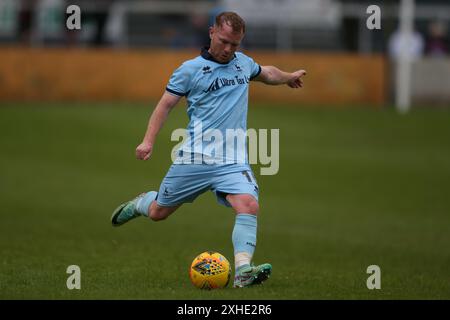 Adam Campbell von Hartlepool United während des Freundschaftsspiels zwischen West Auckland Town und Hartlepool United in der Darlington Road, West Auckland, am Samstag, den 13. Juli 2024. (Foto: Michael Driver | MI News) Credit: MI News & Sport /Alamy Live News Stockfoto