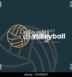 Volleyball-Logo, Sport Einfaches Design, Illustration Vorlage Vektor Stock Vektor