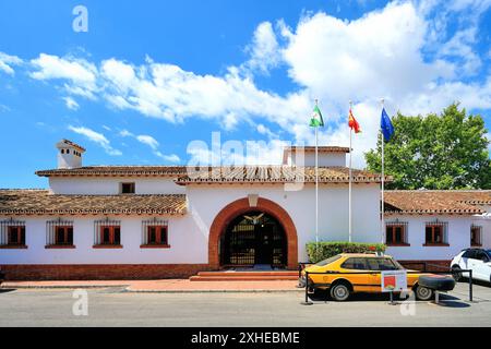 Malaga Aero Museum Aeromuseo Ticketschalter und Wartezimmer Hauptgebäude wie in den 1930er Jahren Stockfoto