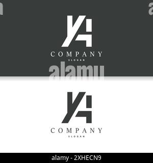 Initial HA Letter Logo, moderne und luxuriöse minimalistische Vektor AH Logo Vorlage für Business Brand Stock Vektor