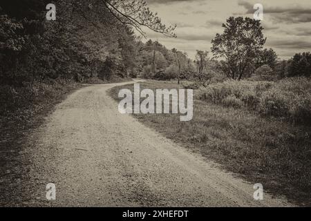 Eine alte Landstraße in Hardwick, Massachusetts Stockfoto