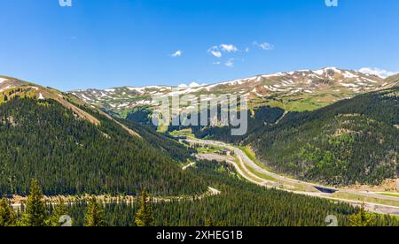 Panoramablick vom Loveland Pass, Colorado Stockfoto