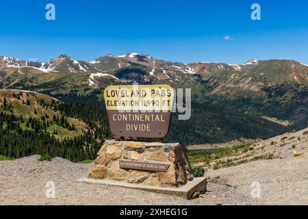 Panoramablick vom Loveland Pass, Colorado Stockfoto