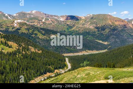 Panoramablick vom Loveland Pass, Colorado Stockfoto