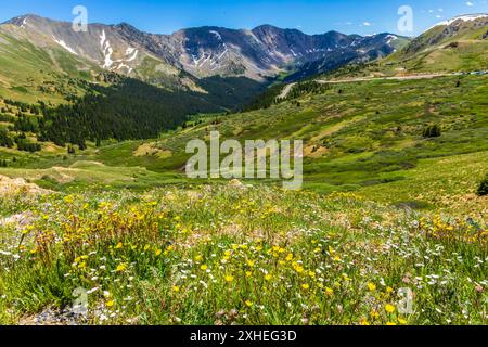 Panoramablick vom Loveland Pass, Colorado Stockfoto
