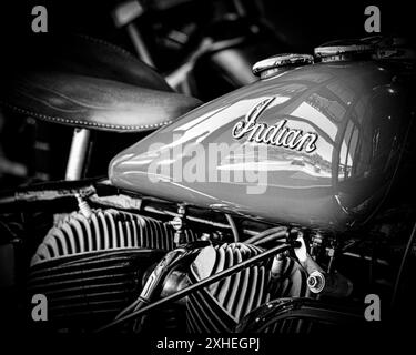 1948 Indianer-Chefmotorrad im LeMay America's Car Museum in Tacoma, Washington Stockfoto