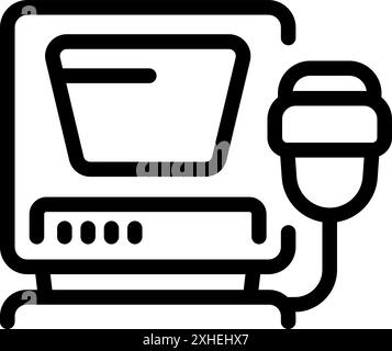 Ultraschallgerät, das schwangere Frauen untersucht und die Gesundheit des Babys während der Schwangerschaft überwacht Stock Vektor