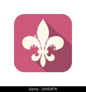 fleur de LIS - heraldische Icon Vektor-Design-Vorlage in weißem Hintergrund Stock Vektor