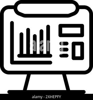 Moderner Computerbildschirm mit verschiedenen Diagrammen und Diagrammen, die die Analyse von Markttrends und Geschäftsleistung darstellen Stock Vektor