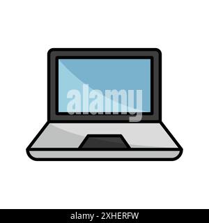 Laptop-Symbol-Vektor-Designvorlage in weißem Hintergrund Stock Vektor