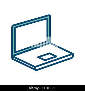Laptop-Symbol-Vektor-Designvorlage in weißem Hintergrund Stock Vektor