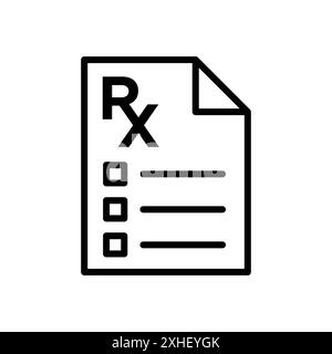 Design-Vorlage für rx-Symbol-Vektor in weißem Hintergrund Stock Vektor