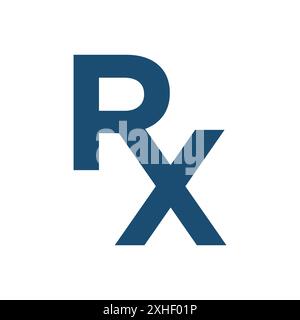 Design-Vorlage für rx-Symbol-Vektor in weißem Hintergrund Stock Vektor