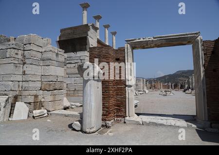 Die Ruinen von St. Johannes-Basilika in Ephesus, Türkei Stockfoto