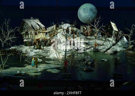 Bregenzer Festspiele 2024, der Freischütz auf der Seebühne *** Bregenzer Festival 2024, der Freischütz auf der Seebühne Stockfoto