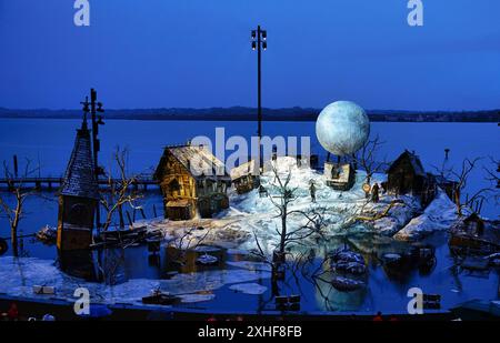 Bregenzer Festspiele 2024, der Freischütz auf der Seebühne *** Bregenzer Festival 2024, der Freischütz auf der Seebühne Stockfoto