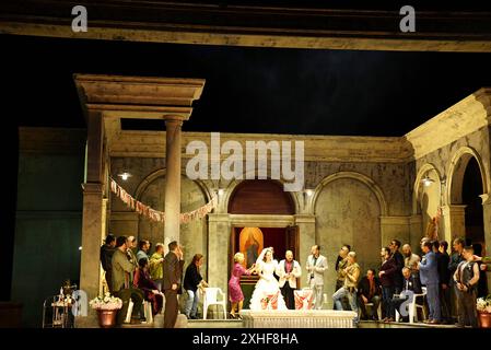 Bregenzer Festspiele 2024, Szene aus Tancredi im Festspielhaus *** Bregenzer Festival 2024, Szene aus Tancredi im Festspielhaus Stockfoto