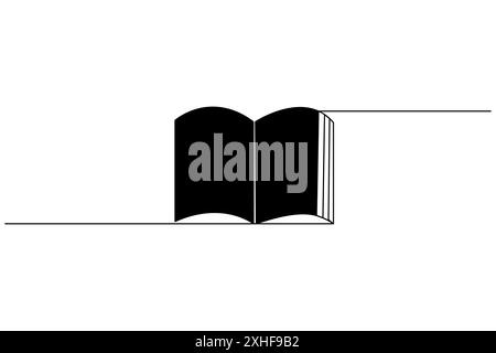 Öffnen Sie Buch Silhouette Vektor Kunst Illustration und isolierte Umriss Buch Symbol Stock Vektor