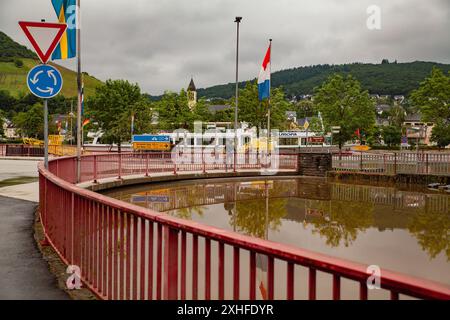 Überflutetes Moseltal Im Mai 2024 Stockfoto