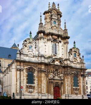 Brüssel, Belgien - 6. Juli 2010 : Kirche des Heiligen Johannes des Täufers in der Béguinage. Katholisches Kirchengebäude im italienisch-flämischen Barock Stockfoto