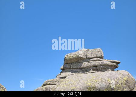 Felsformationen in Karkonosze (Riesengebirge), Polen. Stockfoto