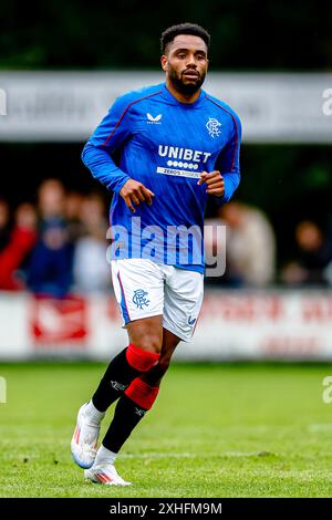 Wezep, Niederlande. Juli 2024. WEZEP, 13-07-2024, Sportpark Mulderssingel, Fußball, Friendly, Saison 2024/2025, während des Spiels Ajax - Rangers FC, Rangers FC Spieler Danilo Credit: Pro Shots/Alamy Live News Stockfoto