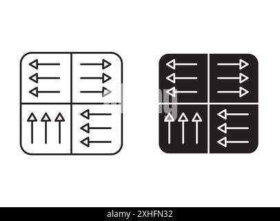 Keilschriftsymbol Schwarze Linie Kunstvektor in schwarz-weiß Umrisse Set Sammlung Zeichen Stock Vektor