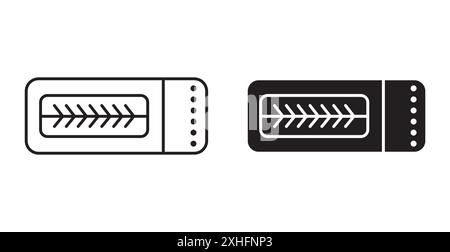 Rotisserie-Symbol Vektorsymbol oder Zeichensatz-Sammlung in schwarz-weiß-Umrandung Stock Vektor