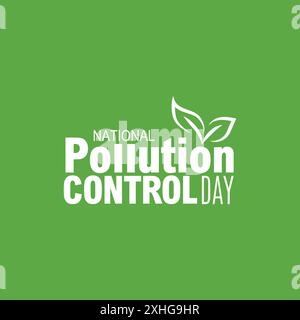 Vektor-Illustration von National Pollution Control Day isolierte Typografie, Schrift, Thema, Mnemonic, Logo. 2. Dezember, Wildlife-Konzept, Umwelt Stock Vektor
