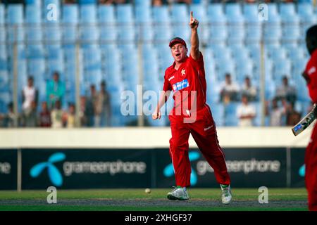 Bangladesch-Simbabwe erstes One Day Inter National (ODI) Match von fünf Spielserien im Sher-e-Bangla National Cricket Stadium in Mirpur, Dhaka, Banglade Stockfoto