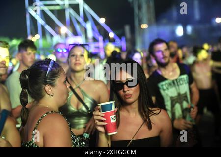 Split, Kroatien, 130724. Die zweite Nacht des 10. Ultra Europe Electronic Music Festivals. Foto: Nikola Vilic / CROPIX Split Kroatien Copyright: XxNikolaxVilicx/xCROPIXx nv Ultra druga49-130724 Stockfoto