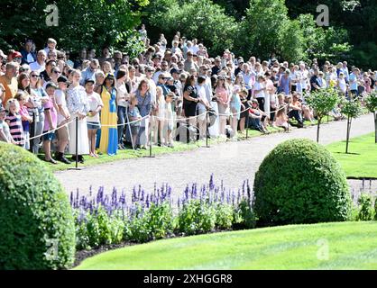 Borgholm, Schweden. Juli 2024. Kronprinzessin Victoria feiert zum 47. Geburtstag im Solliden Palace, Borgholm, Schweden. Juli 2024. Foto: Jonas Ekströmer/TT/Code 10030 Credit: TT News Agency/Alamy Live News Stockfoto