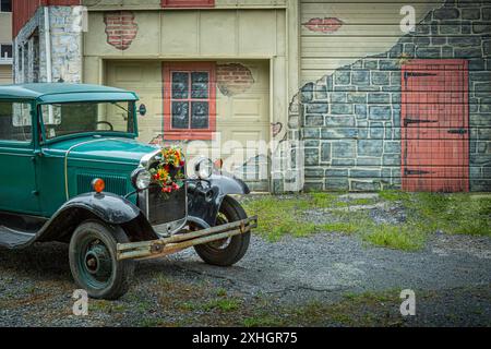 Ford Model A Roadster Truck im Vintage 1929 in ländlicher Umgebung, Tatamy. Pennsylvania, USA Stockfoto