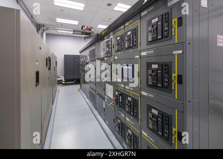 Reservebatterien für Computer-Server, Philadelphia Pennsylvania USA Stockfoto