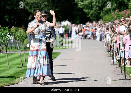 Kronprinzessin Victoria feiert zum 47. Geburtstag im Solliden Palace, Borgholm, Schweden. Juli 2024. Foto: Mikael Fritzon/TT/Code 62360 Credit: TT News Agency/Alamy Live News Stockfoto