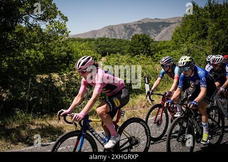 Lanciano, Italien. Juli 2024. Longo Borghini Elisa (Lidl - Trek Team) während der 8. Etappe der Giro d'Italia Women, von Pescara nach L'Aquila, Italien Sonntag, 14. Juli 2024. Sport - Radsport . (Foto: Marco Alpozzi/Lapresse) Credit: LaPresse/Alamy Live News Stockfoto