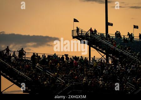 Newton, Ia, USA. Juli 2024. Auf dem Iowa Speedway wird die Hy-Vee Homefront 250 in Newton, IA, ausgetragen. (Kreditbild: © Walter G. Arce Sr./ASP via ZUMA Press Wire) NUR REDAKTIONELLE VERWENDUNG! Nicht für kommerzielle ZWECKE! Stockfoto