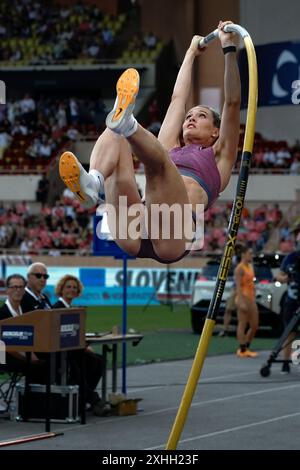 Alysha Newman (Kanada) Pole Vault Women während der Diamond League - Herculis Meeting International Athletics Game in Monaco, Fürstentum Monaco, Juli Stockfoto
