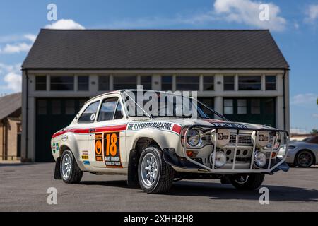 1969 Ford Escort 1850 GT World Cup Rallye Car, ausgestellt auf der Euroversammlung, die am 14. Juli 2024 in Bicester Heritage stattfand. Stockfoto